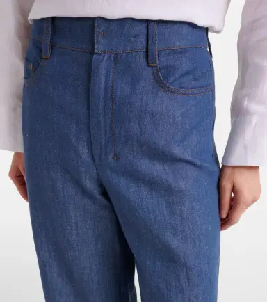 'S Max Mara Dante cotton and linen twill wide-leg pants | Thumbnail 6