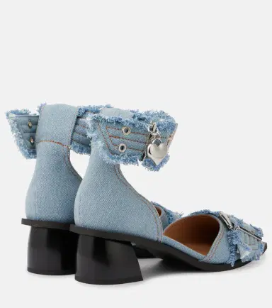 Ganni Feminine Buckle denim pumps | Thumbnail 2
