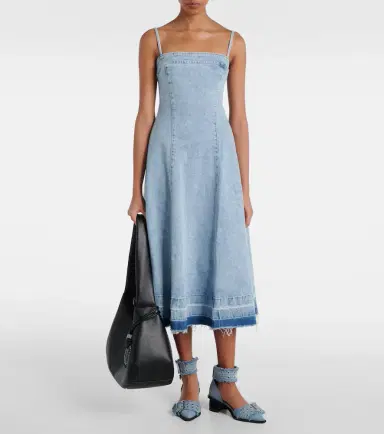 Ganni Feminine Buckle denim pumps | Thumbnail 4