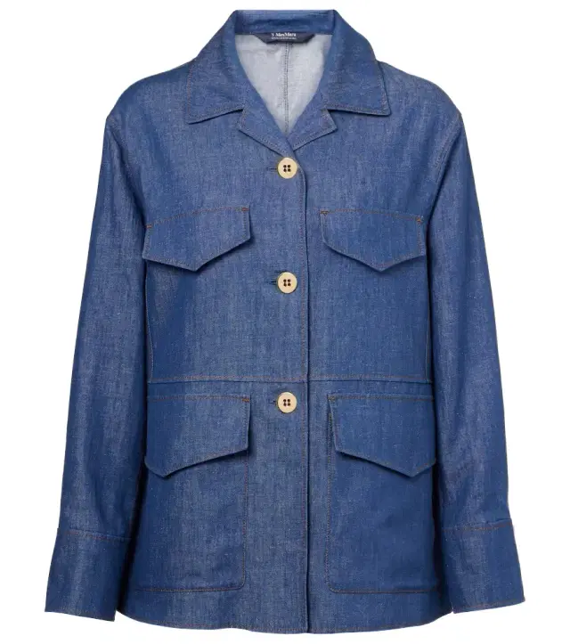 'S Max Mara Ginny cotton and linen twill jacket