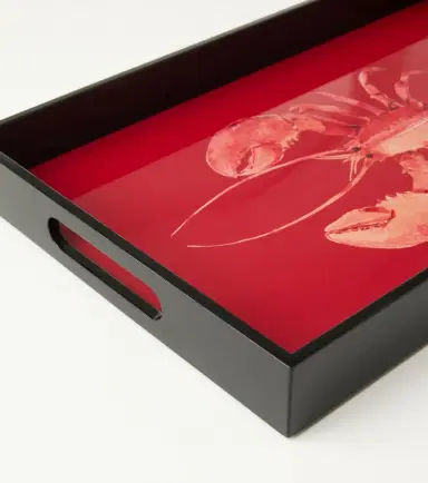 LES OTTOMANS Lobster lacquered wooden tray | Thumbnail 4
