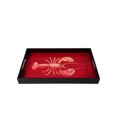 LES OTTOMANS Lobster lacquered wooden tray | Thumbnail 1