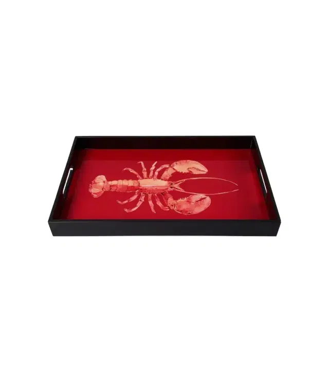 LES OTTOMANS Lobster lacquered wooden tray