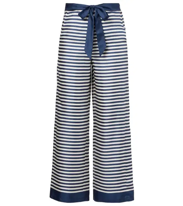 'S Max Mara Nine striped silk wide-leg pants