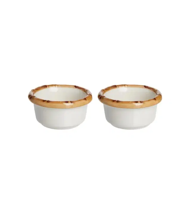 Les-Ottomans Bamboo set of 2 ceramic bowls