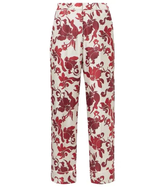 'S Max Mara Leda printed silk wide-leg pants