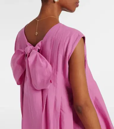 'S Max Mara Piega ramie and cotton pleated maxi dress | Thumbnail 4