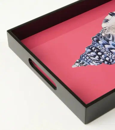LES OTTOMANS Shell lacquered wooden tray | Thumbnail 3