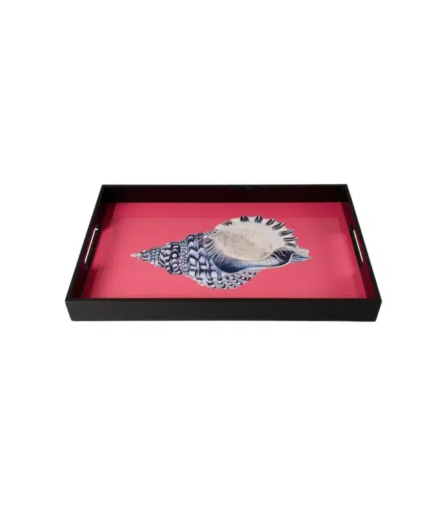 LES OTTOMANS Shell lacquered wooden tray