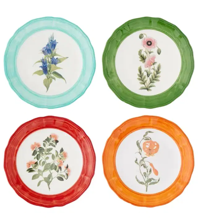 LES OTTOMANS A Garden For The Sultan set of 4 dessert plates