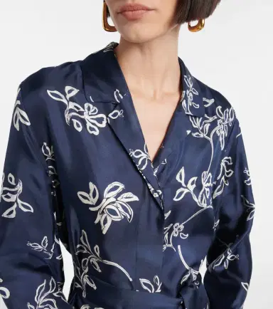 'S Max Mara Timeo printed twill wrap dress | Thumbnail 3