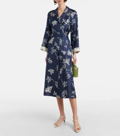 'S Max Mara Timeo printed twill wrap dress | Thumbnail 4