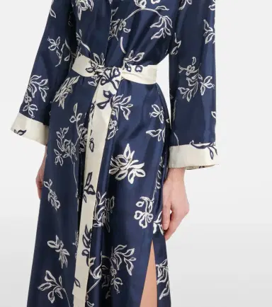 'S Max Mara Timeo printed twill wrap dress | Thumbnail 5