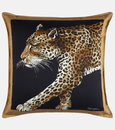 Dolce & Gabbana Casa Leopardo Medium canvas cushion | Thumbnail 3