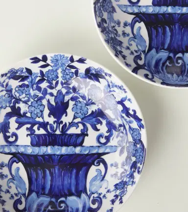 Dolce & Gabbana Casa Set of two Blu Mediterraneo soup plates | Thumbnail 2