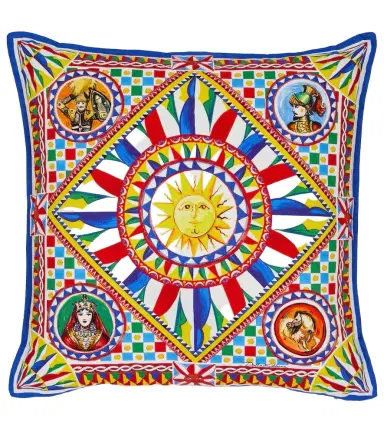 Dolce & Gabbana Casa Small printed canvas cushion | Thumbnail 1