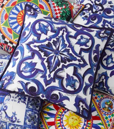Dolce & Gabbana Casa Small printed canvas cushion | Thumbnail 4