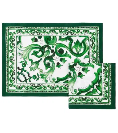 Dolce & Gabbana Casa Majolica linen placemat and napkin set | Thumbnail 1