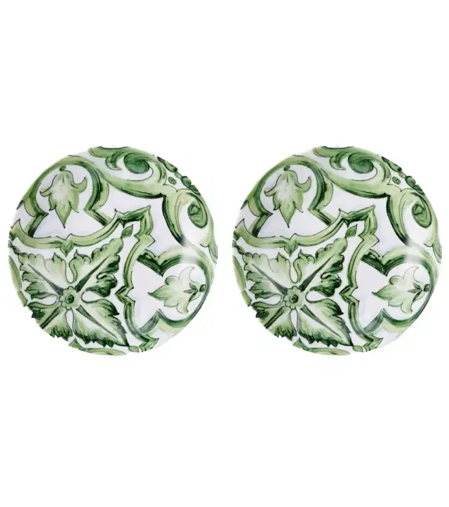 Dolce & Gabbana Casa Majolica set of 2 porcelain soup plates