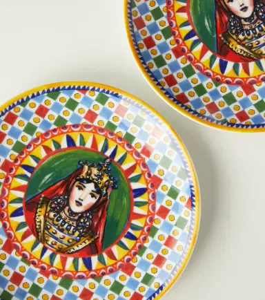 Dolce & Gabbana Casa Carretto Siciliano set of 2 dessert plates | Thumbnail 2