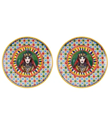 Dolce & Gabbana Casa Carretto Siciliano set of 2 dessert plates | Thumbnail 1