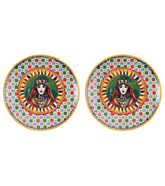 Dolce & Gabbana Casa Carretto Siciliano set of 2 dessert plates