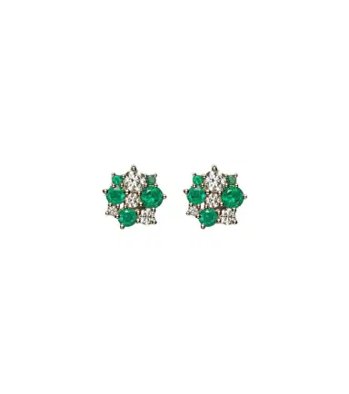 Sydney Evan Cocktail 14kt gold earrings with emeralds and diamonds | Thumbnail 1 Sydney Evan Cocktail 14kt gold earrings with emeralds and diamonds | Thumbnail 1