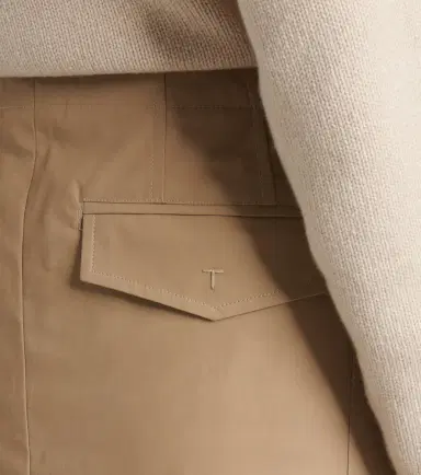 Tod's Tie-detail coated cotton midi skirt | Thumbnail 4 Tod's Tie-detail coated cotton midi skirt | Thumbnail 4