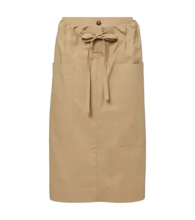 Tod's Tie-detail coated cotton midi skirt | Thumbnail 1 Tod's Tie-detail coated cotton midi skirt | Thumbnail 1