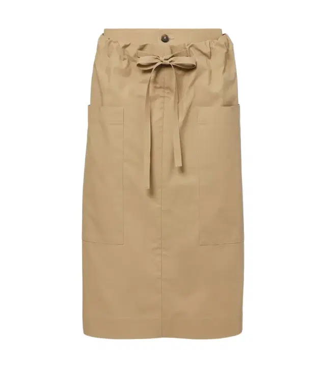 Tod's Tie-detail coated cotton midi skirt
