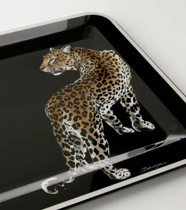 Dolce & Gabbana Casa Double Leopardo Medium wooden tray | Thumbnail 2