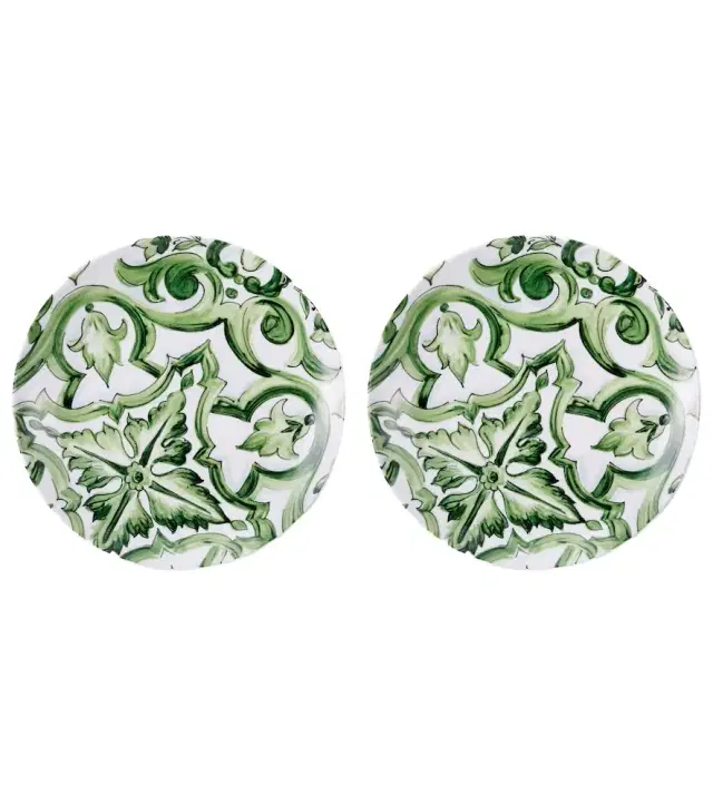 Dolce & Gabbana Casa Majolica set of 2 porcelain dinner plates