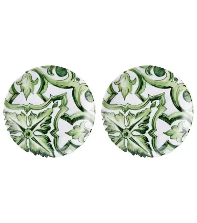 Dolce & Gabbana Casa Majolica set of 2 porcelain dessert plates | Thumbnail 1