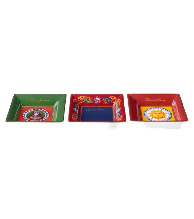 Dolce & Gabbana Casa Carretto set of 3 decorative trays