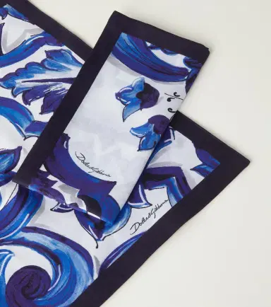 Dolce & Gabbana Casa Blu Mediterraneo linen placemat and napkin set | Thumbnail 3