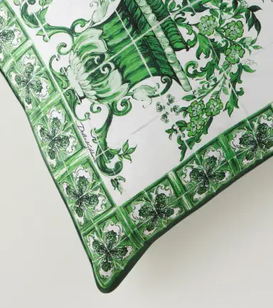 Dolce & Gabbana Casa Small printed silk twill cushion | Thumbnail 3 Dolce & Gabbana Casa Small printed silk twill cushion | Thumbnail 3