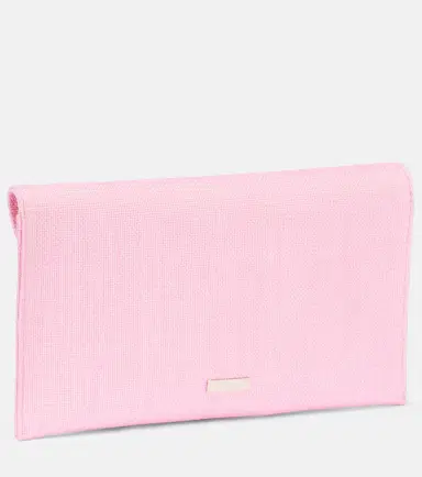 Aquazzura Marea Small raffia-trimmed clutch | Thumbnail 3