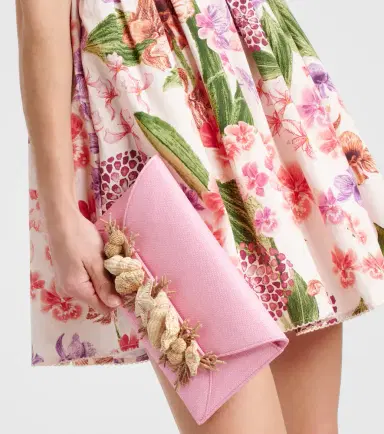 Aquazzura Marea Small raffia-trimmed clutch | Thumbnail 6