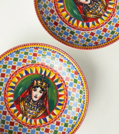 Dolce & Gabbana Casa Carretto Siciliano set of 2 soup plates | Thumbnail 2