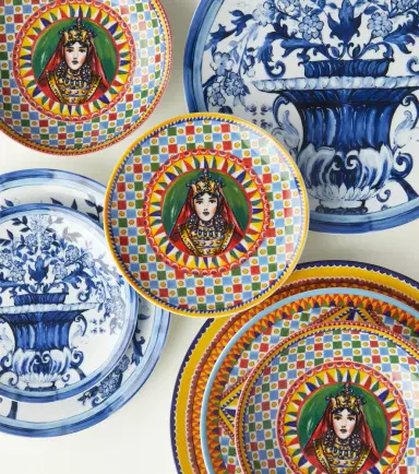 Dolce & Gabbana Casa Carretto Siciliano set of 2 soup plates | Thumbnail 3