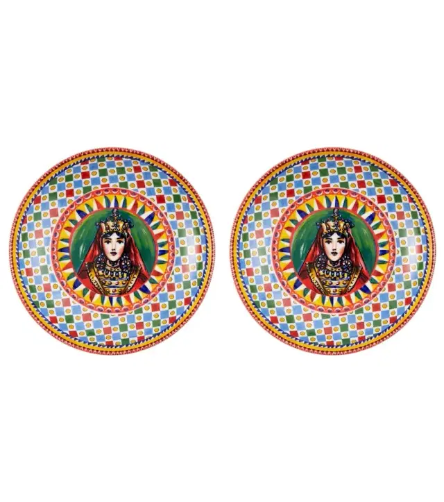 Dolce & Gabbana Casa Carretto Siciliano set of 2 soup plates
