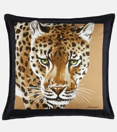 Dolce & Gabbana Casa Leopardo Small canvas cushion | Thumbnail 3