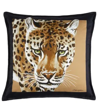Dolce & Gabbana Casa Leopardo Small canvas cushion | Thumbnail 1