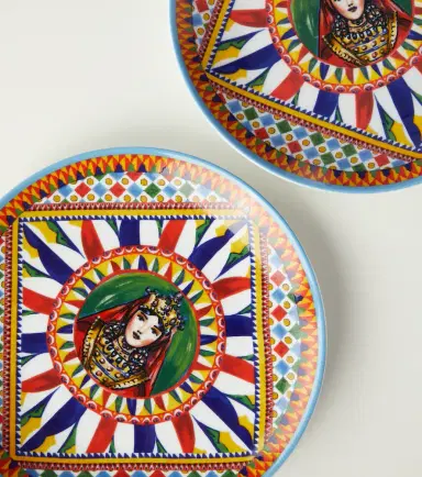 Dolce & Gabbana Casa Carretto Siciliano set of 2 dinner plates | Thumbnail 2