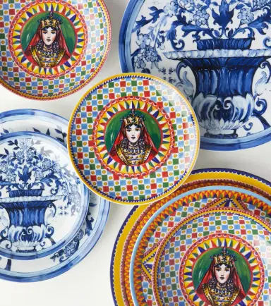Dolce & Gabbana Casa Carretto Siciliano set of 2 dinner plates | Thumbnail 3