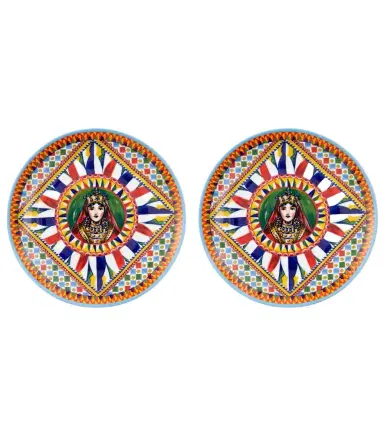 Dolce & Gabbana Casa Carretto Siciliano set of 2 dinner plates | Thumbnail 1