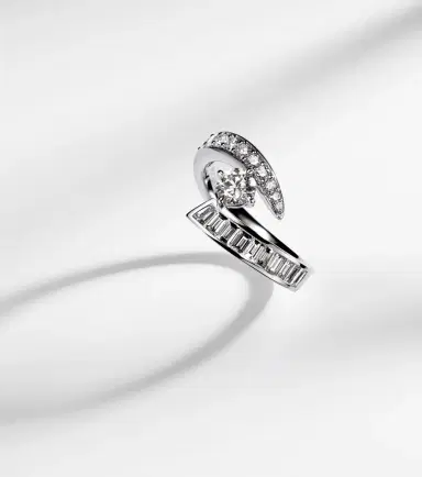 Bucherer Fine Jewellery Inner Fire 18kt white gold ring with diamonds | Thumbnail 5