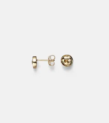 Sydney Evan Fluted 14kt gold earrings with diamonds | Thumbnail 2 Sydney Evan Fluted 14kt gold earrings with diamonds | Thumbnail 2