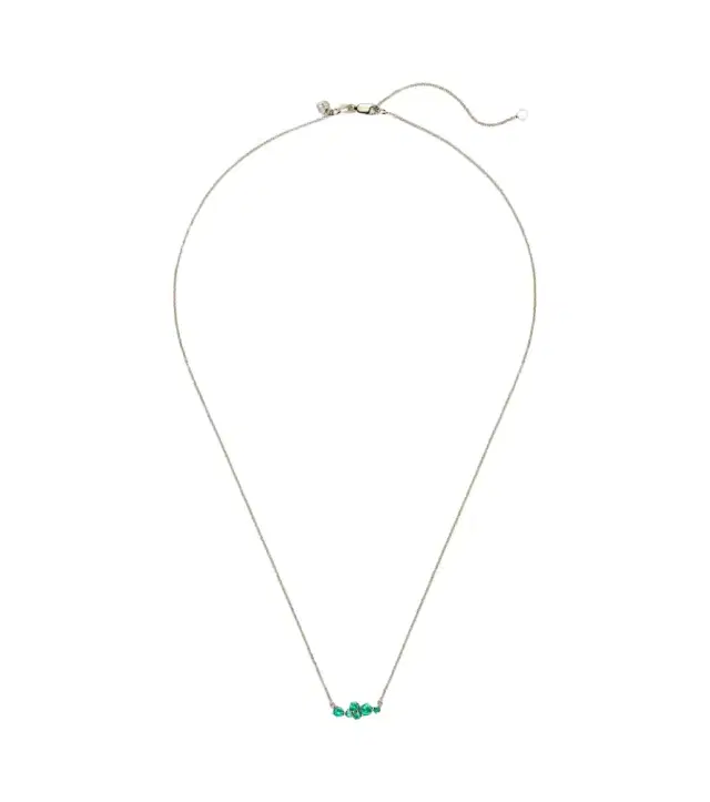 Sydney Evan Cocktail Bar 14kt gold necklace with emeralds and diamonds