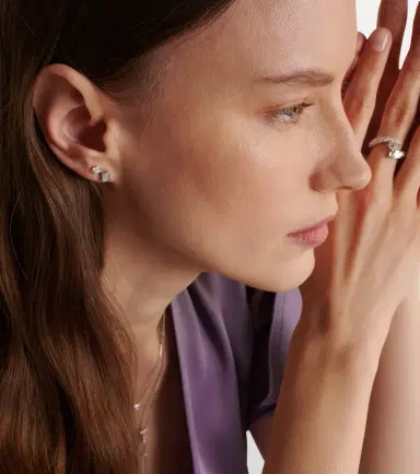Bucherer Fine Jewellery Inner Fire 18kt white gold earrings with diamonds | Thumbnail 3
